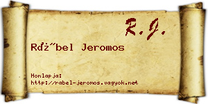 Rábel Jeromos névjegykártya